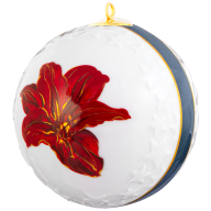 Ball, embossed stars, Amaryllis, Ø 7 cm