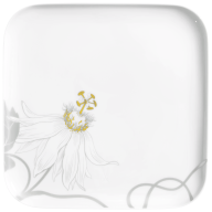 Starter- and Dessert Plate, Shape "nova", Passion flower, 21 x 21 cm
