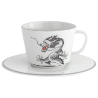 Cappuccino cup & saucer, Shape "Vitruv", Fortune Dragon, V 0,2 l
