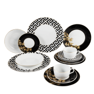 Starter set, 14-pcs for 2 persons, Shape "MEISSEN® Cosmopolitan", "Golden Bamboo"
