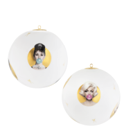 Christmas bauble set, 2-pcs, "Legends blowing Bubbles - Collection" by Michael Moebius, Marilyn