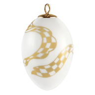 Easter egg, Checked pattern, gold, H 4,5 cm