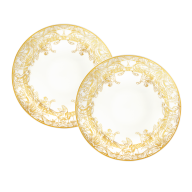 Dinner Plate set, 2-pcs, Shape "No 41", "Mystic Maison", gold