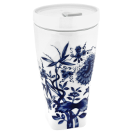 Coffee to go mug with porcelain lid, Shape "nova", "The Original", white, V 0,35 l