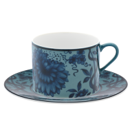 Coffee cup & saucer, "The Original", petrol, V 0,15 l