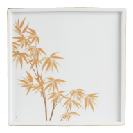 Platter, Shape "MEISSEN® Cosmopolitan", "Golden Bamboo", 25 x 25 cm