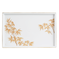Platter, Shape "MEISSEN® Cosmopolitan", "Golden Bamboo", 28 x 18,5 cm