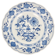 Soup Plate, Shape "New Cutout", Blue Onion, white rim, Ø 22 cm