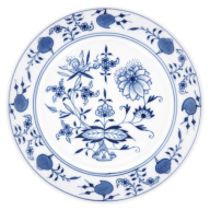 Bread- and Butter Plate, Shape "No 41", Blue Onion, white rim, Ø 17 cm