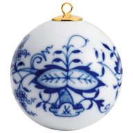 Ball, Blue Onion, white rim, Ø 5 cm