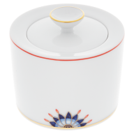 Sugar Bowl, Shape "No 41", Noble Blue, flower buds, flower branches, H 7,5 cm