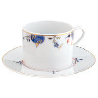 Coffee cup & saucer, Noble Blue, flower branches, V 0,15 l