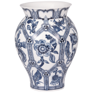 Vase, Stylised Flower Painting, Lim. 15, H 40 cm