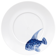 Gourmet Plate, flat, Shape "MEISSEN® Cosmopolitan", "Blue Treasures", Fish, Ø 28,5 cm