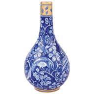 Chinese water bottle "Floral pattern with golden pheasants", H 24,5 cm