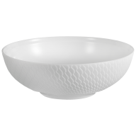 Noodle bowl, small, Shape "Waves Relief", bisque white, Ø 17,5 cm