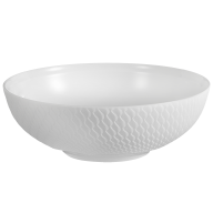 Noodle bowl, large, Shape "Waves Relief", bisque white, Ø 20,5 cm