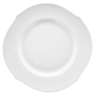 Starter- and Dessert Plate, Shape "Waves Relief", bisque white, Ø 22,5 cm