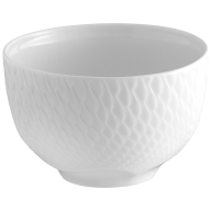 Soup bowl, Shape "Waves Relief", bisque white, Ø 11 cm