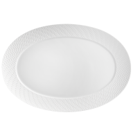 Platter, oval, small, Shape "No 41 Waves Relief", bisque white, L 30 cm