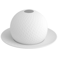 Table light, Wellenspiel, Shape "Waves Relief", bisque white, H 8,5 cm