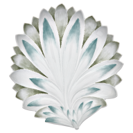 Pineapple leaf, Coloured, without gold, L 24 cm