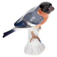 Bird, Coloured, without gold, H 9 cm