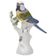 Bird Blue Titmouse, Coloured, without gold, H 14 cm