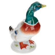 Bird Drake, Coloured, without gold, H 14 cm