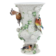 Snowball vase with birds, lim. 15, H 51 cm