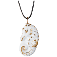 Pendant "Gold" half relief Seahorse, 3,5 x 1,8 cm