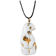 Pendant "Gold" half relief Polar bear, 3,7 x 1,8 cm