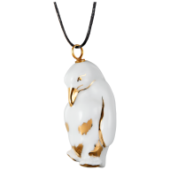 Pendant "Gold" Full relief Penguin, 3,3 x 2,1 cm