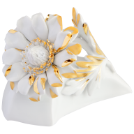 Table flower, classical blossom, handpainted in Gold, H 5,5 cm