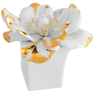 Table flower, anemone, handpainted in Gold, H 7 cm