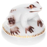 Frog Chess Set Pawn, Coloured with gold