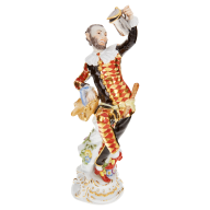 Harlequin w.pitcher, Coloured with gold