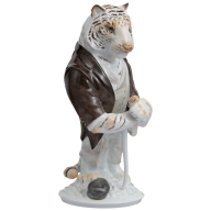 Tiger Mr. Silence, Coloured with gold, H 19,5 cm