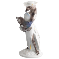 Magpie Mrs. Moderate, Coloured with gold, H 20 cm