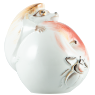 Eddy the Hedgehog, Coloured with gold, H 9 cm