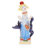 Red Riding Hood fairytale figure, Coloured with gold, H 8,5 cm