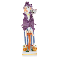 Witch fairytale figure, Coloured with gold, H 10 cm