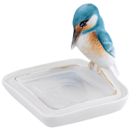 FIgurine on bowl Kingfisher, lim. 25, H 14 cm