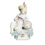 Clock Putto with Flute