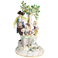 Gardening Group with apple tree, H 28 cm