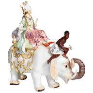 Persian woman with elephant, H 26 cm