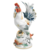 Bird Rooster on Melon, H 40 cm