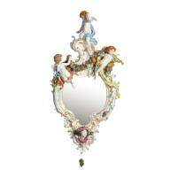 Mirror frame, Coloured, with gold, signature Meissen exclusive collection, limited, H 98 cm