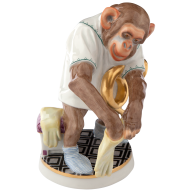 Monkey Musicians Chimpanzee Playing the French Horn