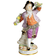 Male Gardener Boy with garland of flowers